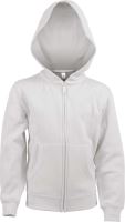 KIDS FULL ZIP Kapucnis felső SWEATSHIRT White